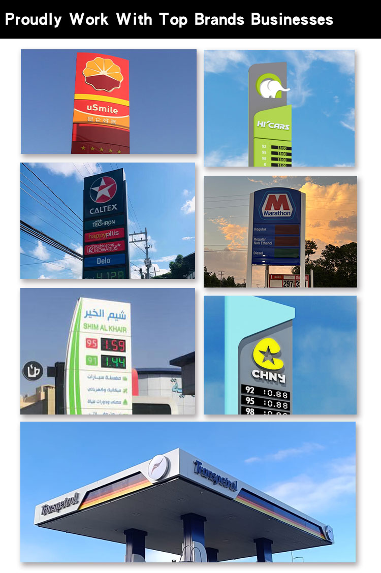Customization and installation technology for gas station tower signs ...